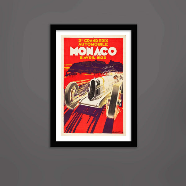 Monaco Grand Prix Vintage Print