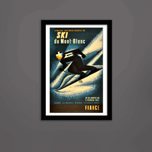Ski Du Mont Blanc Vintage Print