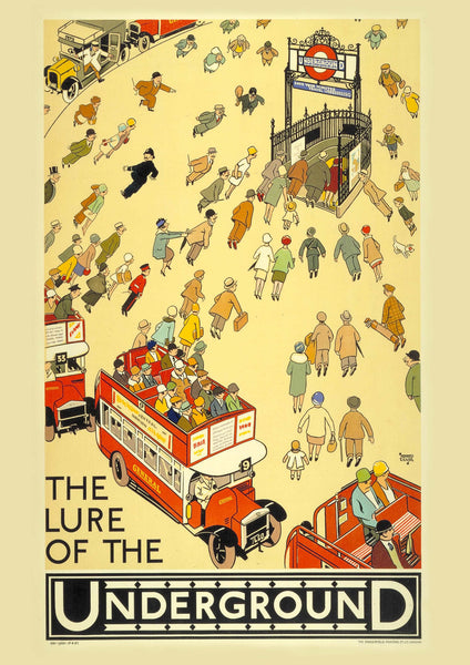 London Undergound Vintage Print