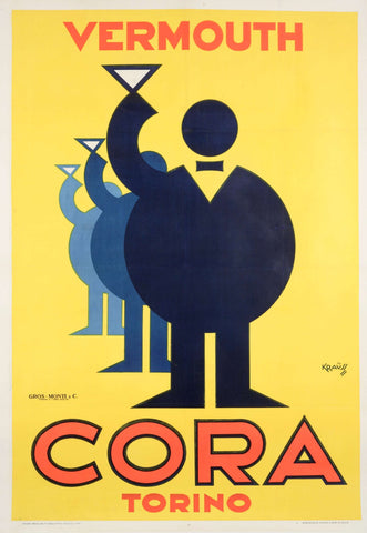 Cora vermouth poster art print