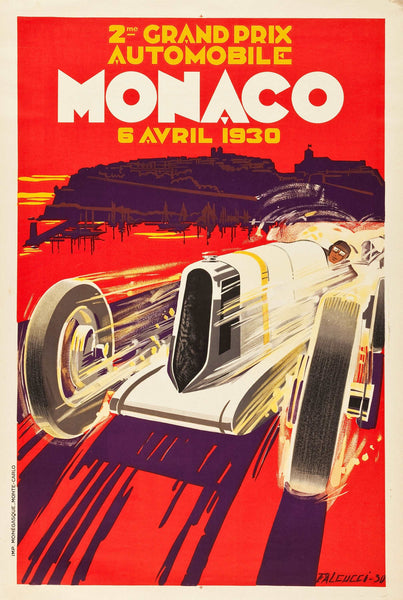 Monaco Grand Prix Vintage Print