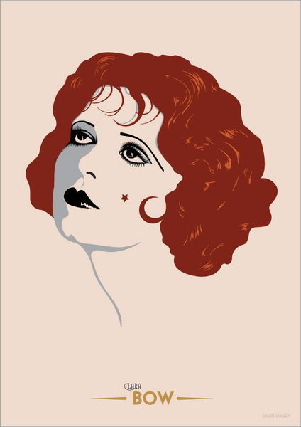 Clara Bow portrait art print