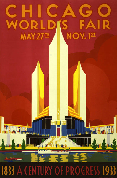 Chicago world's fair 1933 art print