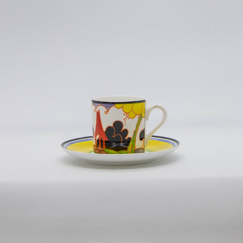Clarice Cliff design 'Summerhouse' Cup and Saucer by Wedgewood