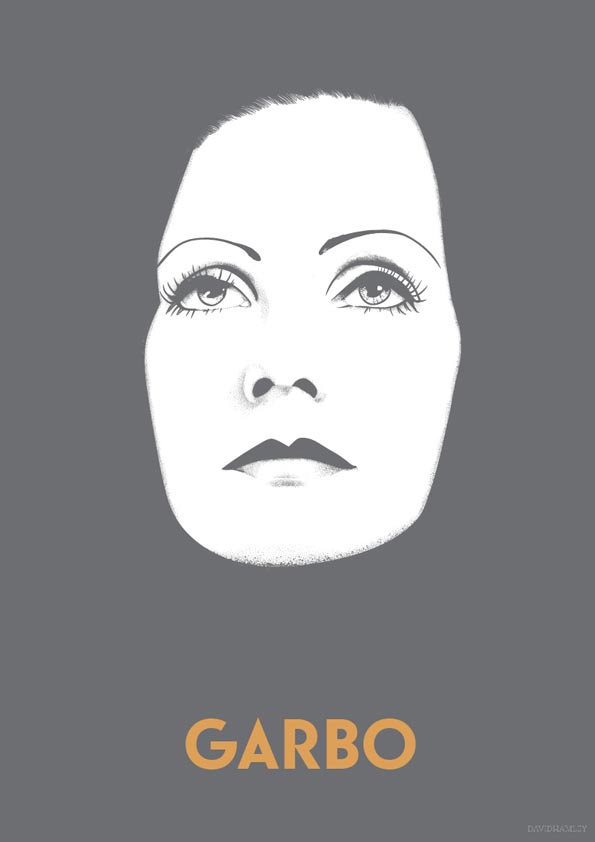 Greta Garbo portrait art print