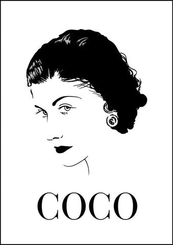 Coco Chanel portrait art print