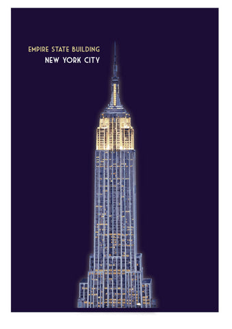 Empire State building art print
